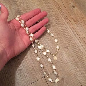 Kendra Scottie white stone necklace